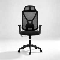 Chaise de bureau pivotante ergonomique pour la maison et le travail 145 °   Fauteuil de direction inclinable, confortable et réglable, avec dossier en mesh