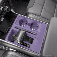 Für Ford F150 Raptor Auto-Upgrade Innenausstattung Zubehör Mittelkonsolen-Schutz Silikon-Aufbewahrungsmatte Mit Getränkehalter-Einsatz