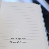 Carnet A5 à couverture rigide avec couverture en papier de qualité supérieure - Reliure cousue à plat pour le journal, le bureau et l'université