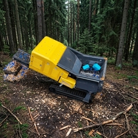 Broyeur hydraulique mobile à double arbre sur chenilles pour le recyclage des déchets de construction