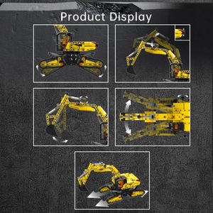 Mould <span class=keywords><strong>King</strong></span> 17076 Excavatrice motorisée SFINX Future à chenilles, blocs de construction pour enfants, jouets, camion, MOC, briques de puzzle - Product Image 3
