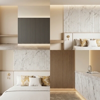 Panneaux muraux acoustiques imperméables et insonorisés modernes pour salon, chambre, salle de sport - Matériel MDF, usage domestique et commercial