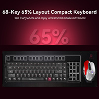 Teclado Mecánico Compacto Blade 68, Interruptor Lineal Silencioso, Teclado para Juegos con Cable, Retroiluminación RGB, Software Inteligente con IA, Diseño ANSI