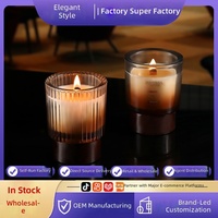 LAVO Set Hadiah Lilin Aroma Kayu Beraroma Kedelai untuk Tahun Baru dan Hari Valentine, Buatan Tangan, Elegan, Aromaterapi untuk Pernikahan dan Ulang Tahun