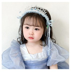 Fascia per capelli da <span class=keywords><strong>principessa</strong></span>, <span class=keywords><strong>Coroncina</strong></span> da <span class=keywords><strong>principessa</strong></span> per bambini, Corona, Meravigliosa fermaglio per capelli con ciondolo per <span class=keywords><strong>bambina</strong></span> - Product Image 1