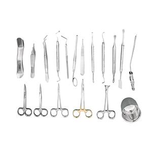ชุดเครื่องมือผ่าตัดทางทันตกรรมทำจากสแตนเลส18ชิ้นชุดการตรวจวินิจฉัยด้วยมือด้วยมือแบบพื้นฐาน - Product Image 1
