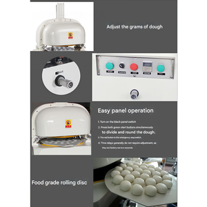 Máquina para Procesar Masa de Pizza para Restaurantes |   Divisor y Redondeador de Acero Inoxidable para Bolas de Masa |   220V Uso Comercial - Product Image 6