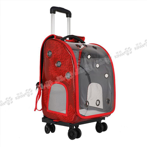 Panoramic Transparent 14 Holes Space Capsule For Dog Cat Pet Travel Carrier Colorful Trolley Pet Bag Cat travel trailer