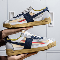 Sepatu Pria Fashion Warna Blok Kasual Sneakers Bernapas Ringan Nyaman Sol Empuk Cocok untuk Semua Gaya Sepatu Olahraga Remaja