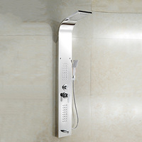 Ensemble de douche mural en acier inoxydable le plus vendu avec cinq modes de jet d'eau et panneau de douche à pression accrue