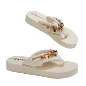 Sandalias de Playa de Plataforma con Punta Abierta de Alta Calidad para Mujer, Chanclas de Playa Transpirables con Punta Abierta, de Goma - Product Image 1