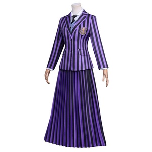 Costume de cosplay de <span class=keywords><strong>la</strong></span> saison 2 de Hot Wednesday, jeu de rôle d'Halloween, drame américain, personnage principal de <span class=keywords><strong>la</strong></span> <span class=keywords><strong>famille</strong></span> <span class=keywords><strong>Addams</strong></span>, Echo, ensemble violet pour <span class=keywords><strong>la</strong></span> télévision/le cinéma - Product Image 4