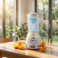 Mixeur Électrique Robuste avec Boîtier en Verre, pour Smoothies, Fruits et Légumes, Multifonctionnel avec Bouton Rotatif, Usage Domestique