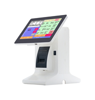 Máquina de caja registradora barata E86D, caja registradora con pantalla táctil todo en uno fácil de operar con impresora integrada y software en inglés