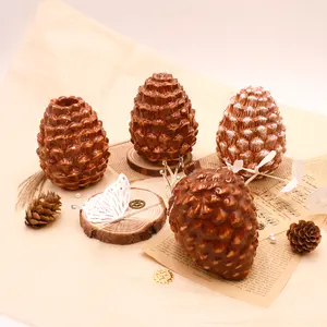 Новогоднее украшение ремесла керамический Декор светло-коричневые сосновые шишки декоративные