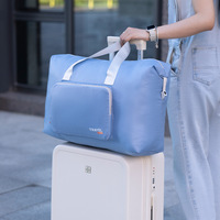 Bolsa de Viaje Plegable de Gran Capacidad y Ligera, Personalizable al por Mayor, Bolsa de Almacenamiento de Equipaje Portátil para Viajes Cortos de Negocios