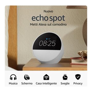 ผู้ช่วยเสียงอัจฉริยะ ECHO SPOT 2024 สีขาว รุ่น B0C2RSK776 - Product Image 2