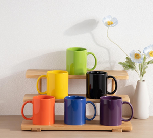 Mug en céramique émaillée de couleur unie brillante, impression de logo personnalisé, tasse promotionnelle, vente en gros, boîte cadeau, usine - Product Image 1