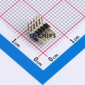 1271WR-2x5P Pin Header Bent Lead Through Hole,P=1.27mm Connector 2x5P 1.27mm Pin Header Right Angle Insert - Product Image 1