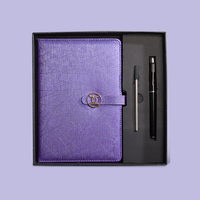 Ensemble de papeterie de bureau PQ, carnet pour l'école, journal personnalisé à couverture rigide, ensemble cadeau promotionnel en tissu écologique, vente en gros, vintage