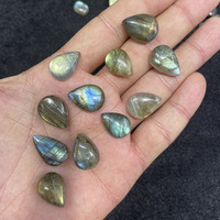 Batu Permata Labradorit Alami Oval Potongan Grosir CABS & Kerajinan Tangan untuk Cincin Liontin Rantai Gantungan Ponsel DIY