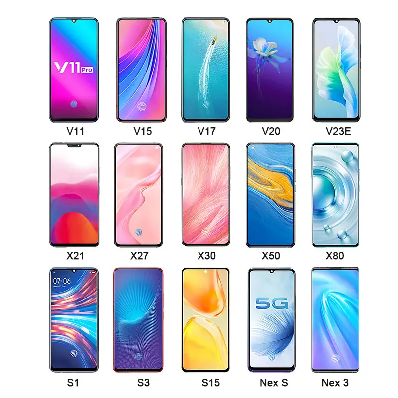 High Quality Mobile phone LCD for Vivo S1lite S1 Pro S7 S7e S9 S10 Pro S15 NEX 2 X21 X21i X9SP X20 X20P LCD screen touch display
