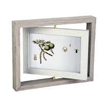 Cadre photo flottant moderne rotatif et mobile à faire soi-même pour bureau, avec découpe et impression, en bois imperméable pour la décoration intérieure
