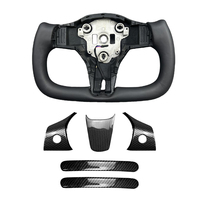 Volant sport en cuir 2025 pour Tesla Model 3/Y 2017-2021, installation Plug and Play