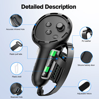 Housse de protection à poignée personnalisée avec couvercle de batterie pour la manette Meta Quest3s/Quest3 VR Accessoires Étui de protection en silicone