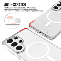 Coque de téléphone magnétique antichoc à succès pour Samsung Galaxy S26 Ultra, transparente, anti-jaunissement, dos rigide, coque souple