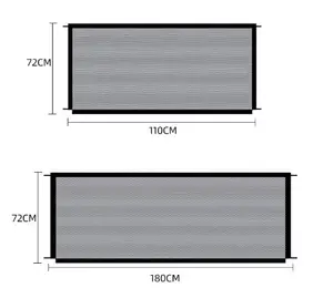 Pagar lipat hewan peliharaan isolasi keselamatan anjing, pasang di mana saja gerbang tempat bermain bayi kuat dapat ditarik