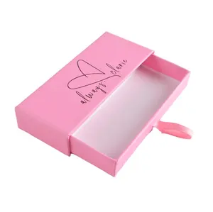 aktuell kundenspezifisches logo rosa schubladenbox Barbie starre verpackungsbox aus karton/papier für kosmetika schönheit geschenkbox