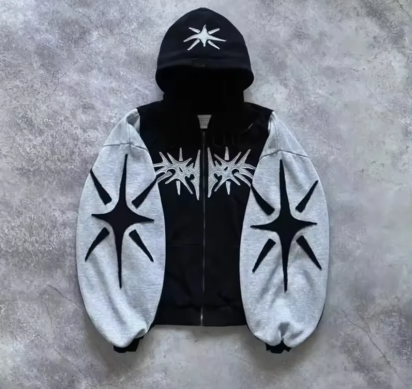 embroidery patch high quality Custom 500 G fabric Oversized Hoodie 100 Cotton Men Boxy Heavyweight Hoodie