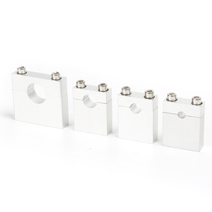 Aluminium 1/4\", <span class=keywords><strong>3</strong></span>/8\", 1/<span class=keywords><strong>2</strong></span>\", <span class=keywords><strong>3</strong></span>/4\" Lagerware CNC-Block Legierung Labor Luftkreislauf Montageplatte Halterung Rohrschelle Doppelloch-Rohrleitungsverbinder - Product Image 3