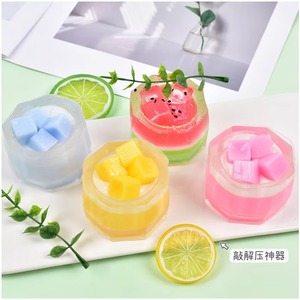 Wholesale Imitation Milk Tea <b>Cup</b> Squeeze Toy Colorful Fruit Cube Dessert Fidget Squishy Toy Anti-anxiety Decompression Gift - Product Image 4