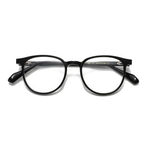 สต็อกแว่นตา2025แฟชั่นแว่นตาทรงกลมสีฟ้าเก๋ไก๋กรอบแว่นตารูปไข่ทำจากอะซิเตทที่ทนทาน - Product Image 6