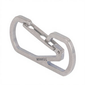 Porte-clés mousqueton en titane anti-perte à dégagement rapide pour la randonnée, le camping, la pêche, la pêche à la ligne, le plein air - Product Image 4