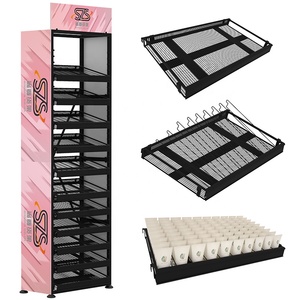 Estante Metálico de Varias Alturas de Buena Calidad Directamente de Fábrica para Exhibición de Esmalte de Uñas en Tiendas - Product Image 6