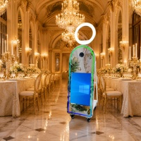Máquina de Fotomatón con Espejo para Alquiler en Bodas, Fotomatón Inteligente DSLR con Pantalla Táctil e Impresión Instantánea para Fiestas