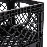 Caisse en plastique pliable 330x330x280mm en HDPE, fabricant de caisses à lait pliables, logo couleur Pantone personnalisé pour jouets, bureau, supermarché