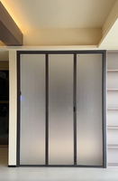 Portes coulissantes pliantes en verre trempé de haute précision, modernes et personnalisées en usine, isolation acoustique, pour villa, extérieur, pliables