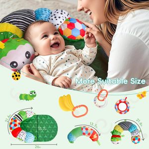2-in-1 Tummy Time Mat et oreiller <span class=keywords><strong>de</strong></span> soutien assis pour les nouveau-nés et les bébés plus âgés avec oreiller <span class=keywords><strong>de</strong></span> soutien détachable et jouets - Product Image 3