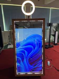 บูธถ่ายภาพพกพา Magic Mirror ขนาด 55 นิ้ว 65 นิ้ว สำหรับงานแต่งงาน หน้าจอสัมผัสขนาดใหญ่ <span class=keywords><strong>ราคา</strong></span>โรงงาน - Product Image 6