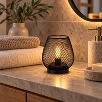 Lampe de table LED moderne minimaliste en acier, style nordique, simple, noire/blanche, pour chambre et bureau (vente en gros)