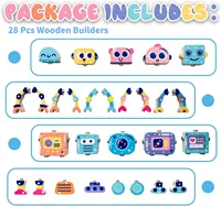 Bebé de madera 3D DIY Robot magnético creativo apilamiento rompecabezas bloques juego educativo regalo juguetes para niños niñas