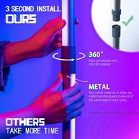 Lampe sur pied moderne E27 LED RGB avec ambiance lumineuse, design graffiti intelligent Bluetooth, éclairage d'angle magique couleur