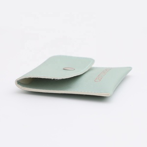 กระเป๋าใส่เครื่องประดับหนัง PU สีเขียวอควาขายส่ง PUPPYSEW, กระเป๋าหนังเทียมใส่สร้อยคอ แหวน กำไลข้อมือ พร้อมโลโก้ - Product Image 4