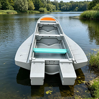 Bateaux de pêche gonflables électriques en plastique pliables pour 4-6 personnes, livraison rapide, mini-bateaux de pêche à monter soi-même