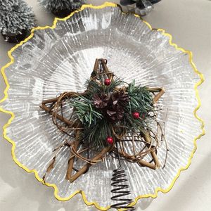 Assiettes de présentation en PP <span class=keywords><strong>pas</strong></span> chères, 13 pouces, mariage, fête, vintage, transparentes, noires, argentées, dorées, bord en acrylique, <span class=keywords><strong>plastique</strong></span> - Product Image 1