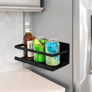 Étagère magnétique pour réfrigérateur, noire, rectangulaire, pour suspendre des épices, organiseur de réfrigérateur - Product Image 3
